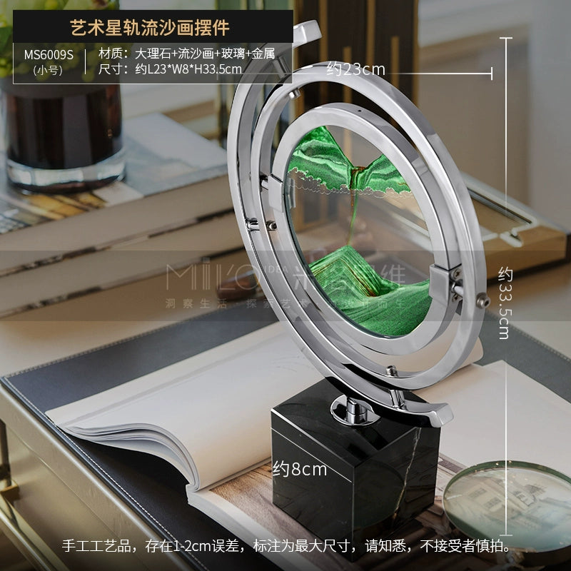 Quicksand painting ornament hourglass light luxury high-end creative office living room wine cabinet TV cabinet decoration housewarming gift
