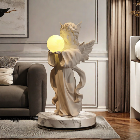 French retro art angel sculpture living room high-end TV cabinet wine cabinet decoration floor ornament housewarming gift