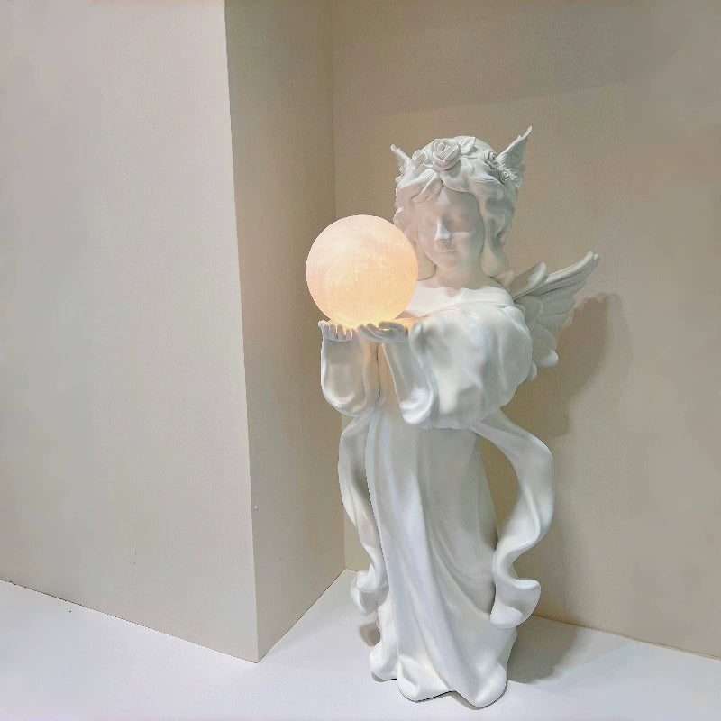 French retro art angel sculpture living room high-end TV cabinet wine cabinet decoration floor ornament housewarming gift
