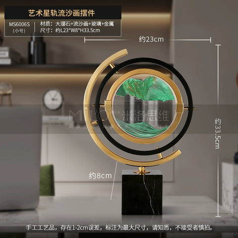 Quicksand painting ornament hourglass light luxury high-end creative office living room wine cabinet TV cabinet decoration housewarming gift