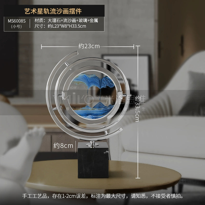 Quicksand painting ornament hourglass light luxury high-end creative office living room wine cabinet TV cabinet decoration housewarming gift