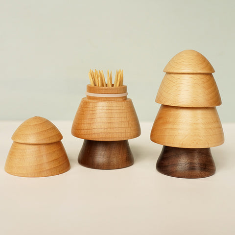 Solid Wood Small Tree Toothpick Box