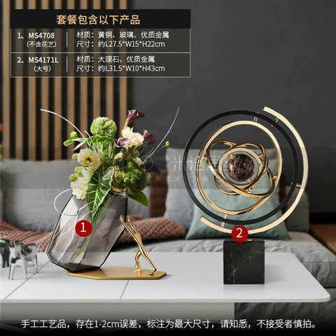 Light luxury globe ornament designer office wine cabinet living room decoration home housewarming gifts creative gifts