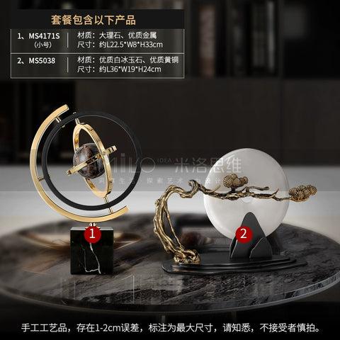 Light luxury globe ornament designer office wine cabinet living room decoration home housewarming gifts creative gifts